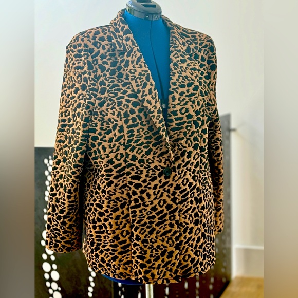 ASOS Animal jacquard stretch jersey jacket - Size 14 - Picture 1 of 6